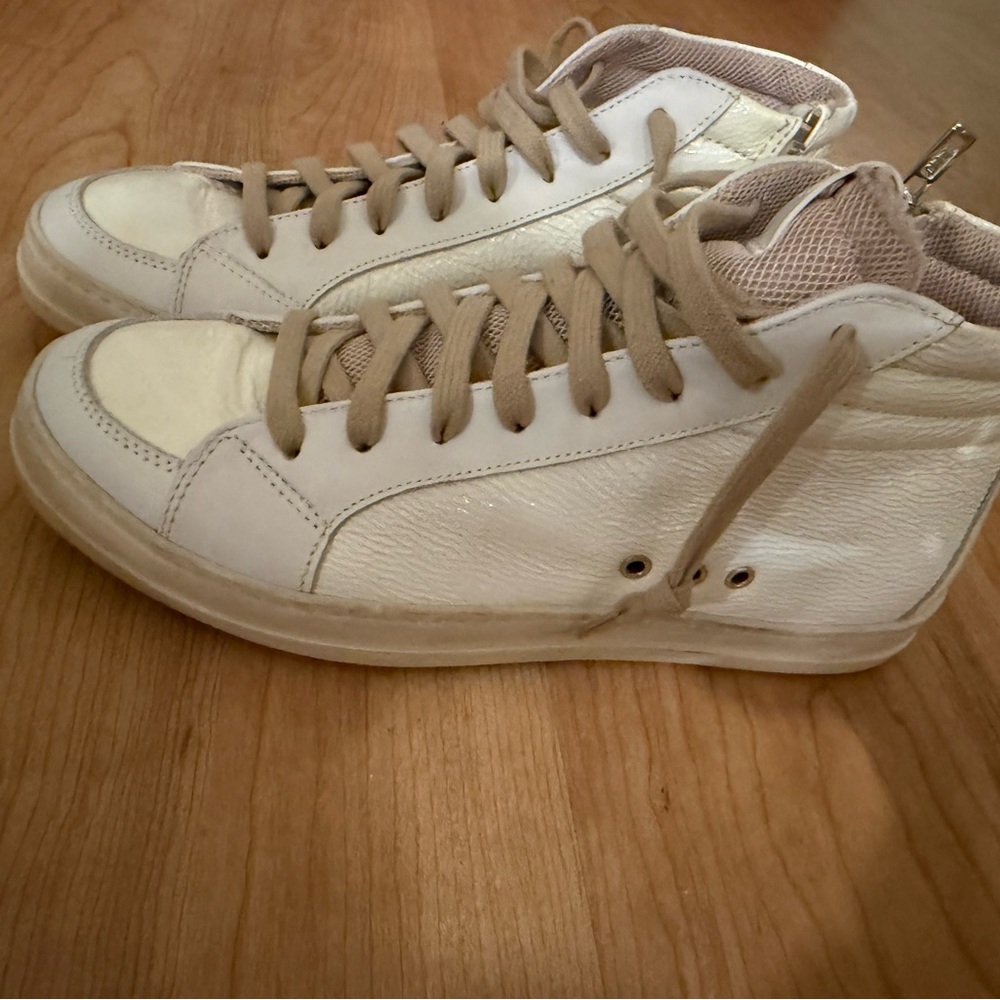 P448 Skate Hightop Cream and White High-Top Sneakers - 38- NWOT - Picture 3 of 13